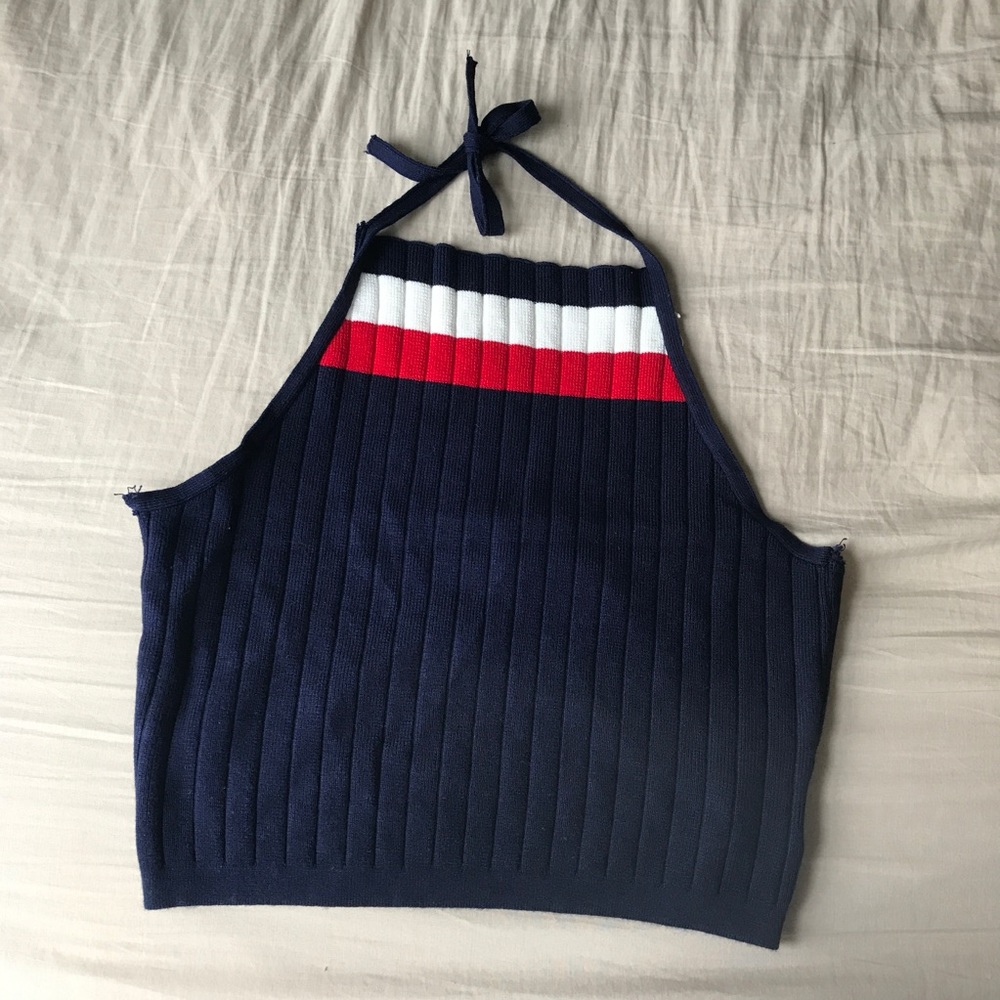 Brandy Melville Open Back Halter Crop Top